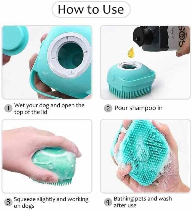 Pet Shampoo Massage Brush