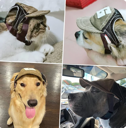 Breathable Summer Canvas Dog Hat for Outdoor Adventures